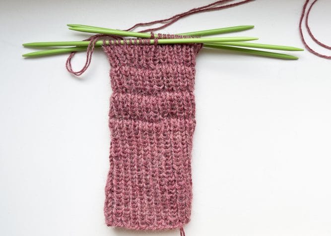 Bündchenmuster der Socke